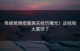 陈妮妮微密圈真实经历曝光！这结局太震惊了