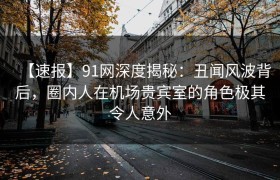 【速报】91网深度揭秘：丑闻风波背后，圈内人在机场贵宾室的角色极其令人意外