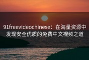 91freevideochinese：在海量资源中发现安全优质的免费中文视频之道