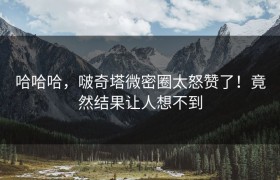 哈哈哈，啵奇塔微密圈太怒赞了！竟然结果让人想不到