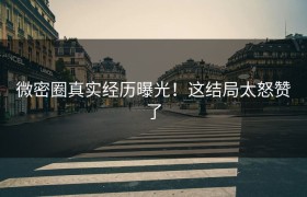 微密圈真实经历曝光！这结局太怒赞了