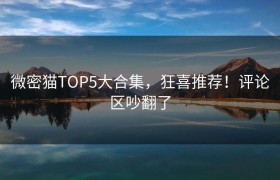 微密猫TOP5大合集，狂喜推荐！评论区吵翻了