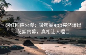 网红回应火爆：微密圈app突然爆出花絮内幕，真相让人瞠目