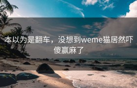 本以为是翻车，没想到weme猫居然吓傻赢麻了