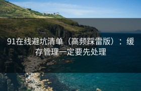 91在线避坑清单（高频踩雷版）：缓存管理一定要先处理
