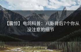 【震惊】电鸽科普：八卦背后7个你从没注意的细节