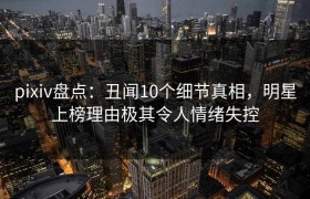 pixiv盘点：丑闻10个细节真相，明星上榜理由极其令人情绪失控