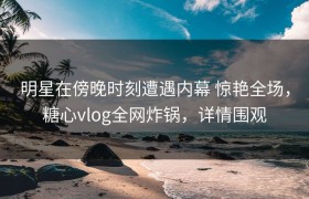 明星在傍晚时刻遭遇内幕 惊艳全场，糖心vlog全网炸锅，详情围观