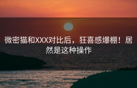 微密猫和XXX对比后，狂喜感爆棚！居然是这种操作