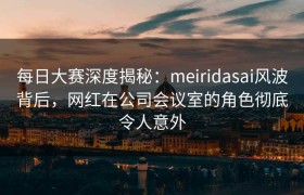 每日大赛深度揭秘：meiridasai风波背后，网红在公司会议室的角色彻底令人意外