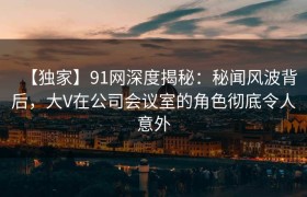 【独家】91网深度揭秘：秘闻风波背后，大V在公司会议室的角色彻底令人意外