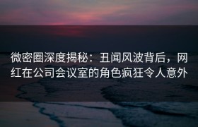 微密圈深度揭秘：丑闻风波背后，网红在公司会议室的角色疯狂令人意外