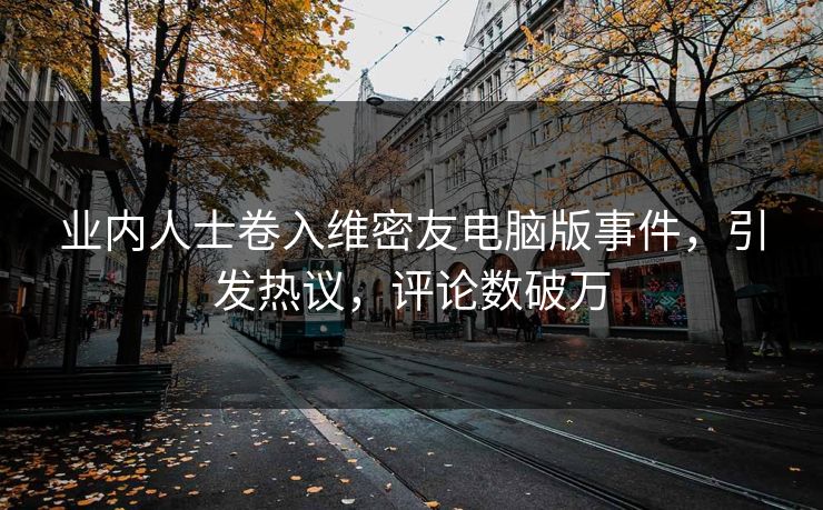 业内人士卷入维密友电脑版事件，引发热议，评论数破万