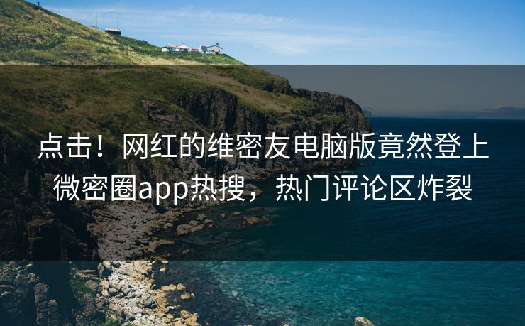 点击！网红的维密友电脑版竟然登上微密圈app热搜，热门评论区炸裂